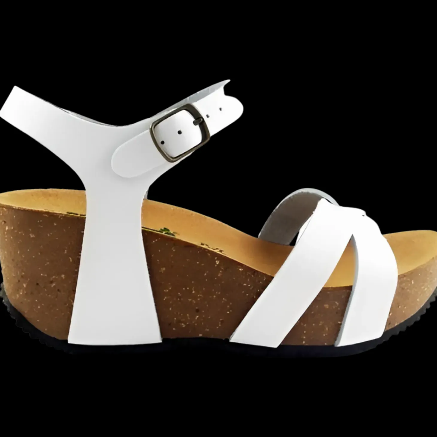 Bionatura Sandali Da Donna Con Zeppa Fregene Bianco - 24 Fregene
