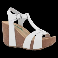Bionatura Sandali Da Donna Con Zeppa Alta Bianco - 29A733