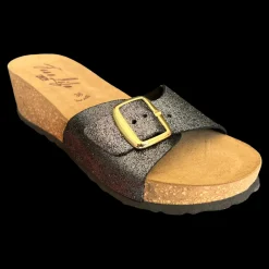 Easynrose | Free Life Sandali Scalzati Da Donna Con Zeppa Nero - 895-006