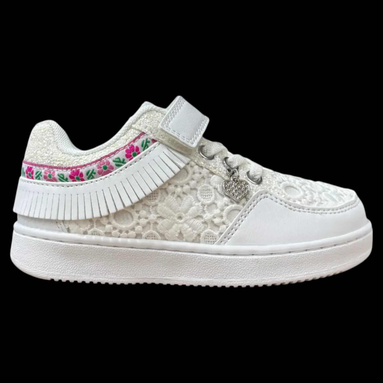 Frangetta Mix Lelli Kelly Sneakers Da Bambina Bianco - LKAA8051