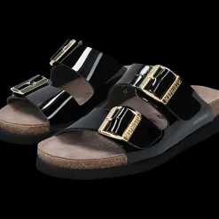 Mephisto Sandali Da Donna Hester Vernice Nero - HESTER