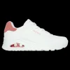 Uno - Pop Back Skechers Scarpe Sportive Sneakers Da Donna Bianco/corallo - 177092