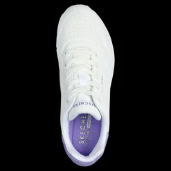Uno - Pop Back Skechers Scarpe Sportive Sneakers Da Donna Bianco/viola - 177092