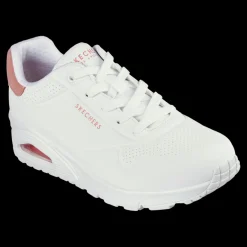 Uno - Pop Back Skechers Scarpe Sportive Sneakers Da Donna Bianco/corallo - 177092