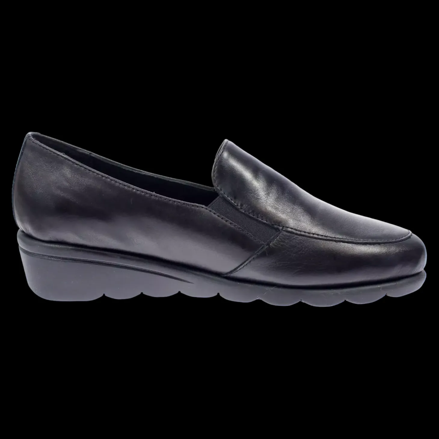 Valleverde Mocassini Con Zeppa Da Donna Nero - VS10300