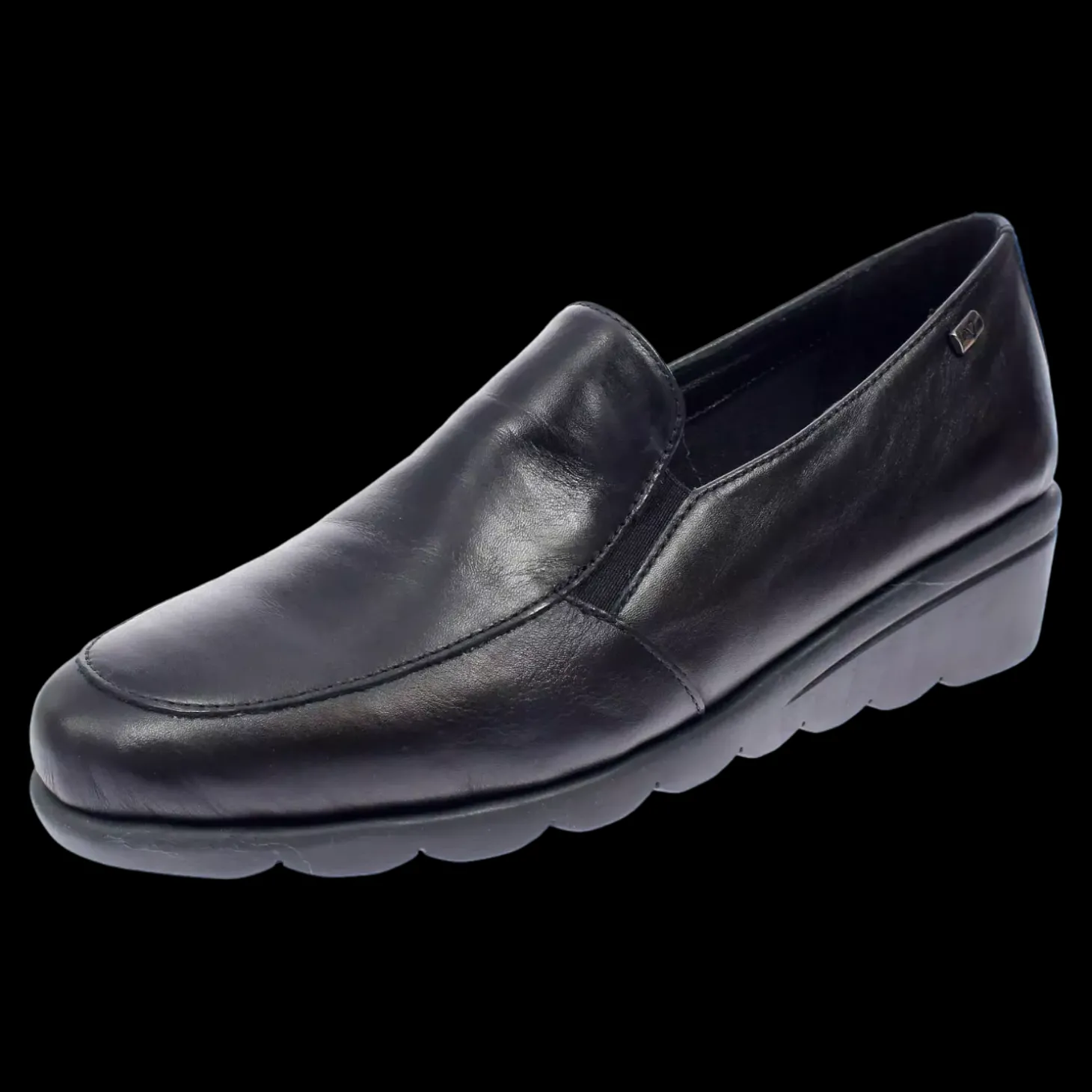 Valleverde Mocassini Con Zeppa Da Donna Nero - VS10300