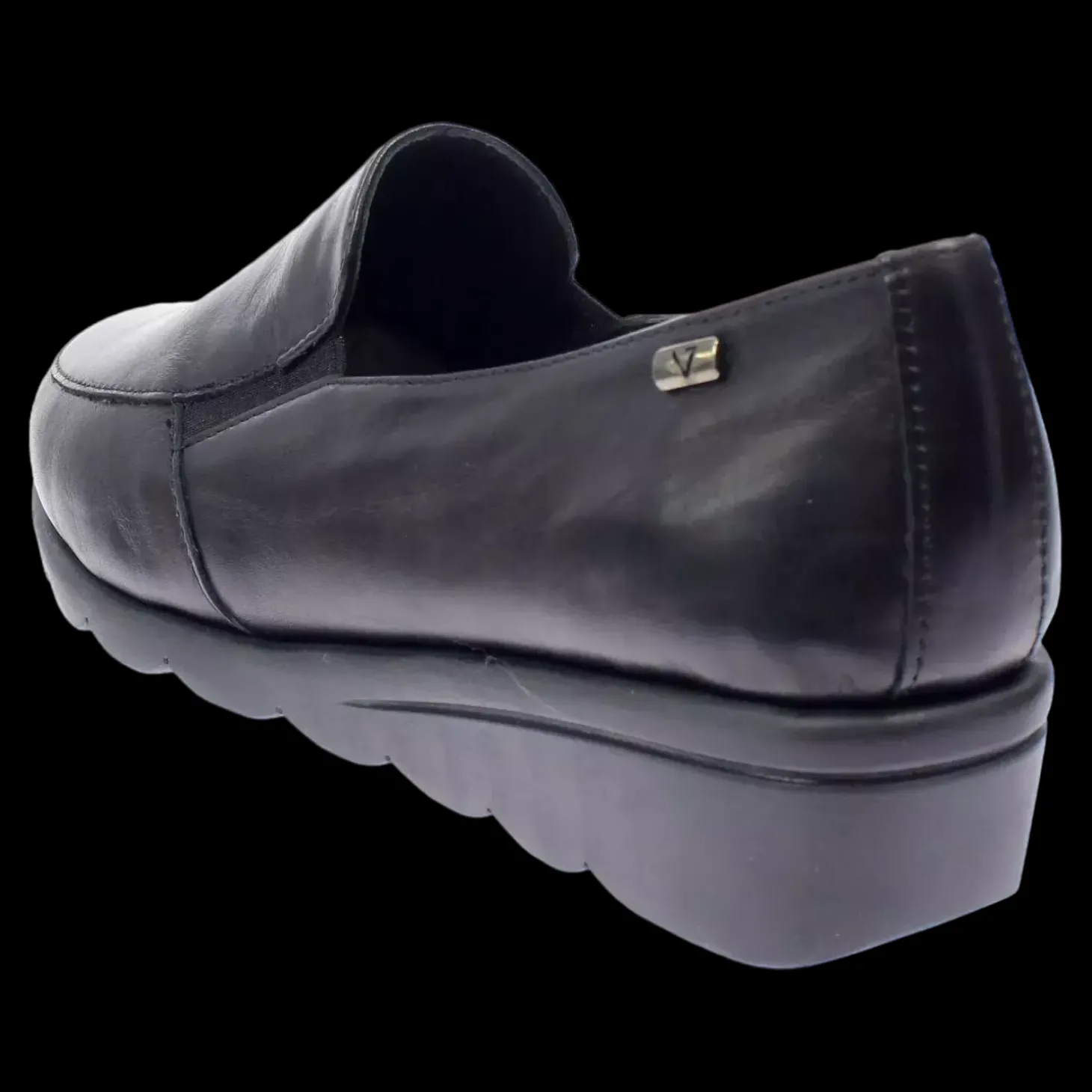 Valleverde Mocassini Con Zeppa Da Donna Nero - VS10300