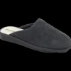 Valleverde Pantofole Con Sottopiede In Pelle Da Uomo  Antracite - 37801
