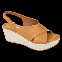 Valleverde Sandali Da Donna Con Zeppa 16220 Cuoio - 16220