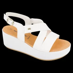 Valleverde Sandali Da Donna Con Zeppa Bianco - 24400