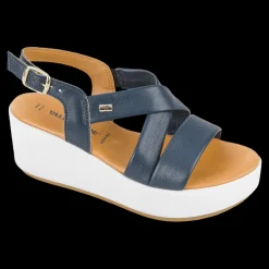 Valleverde Sandali Da Donna Con Zeppa Blu - 24400