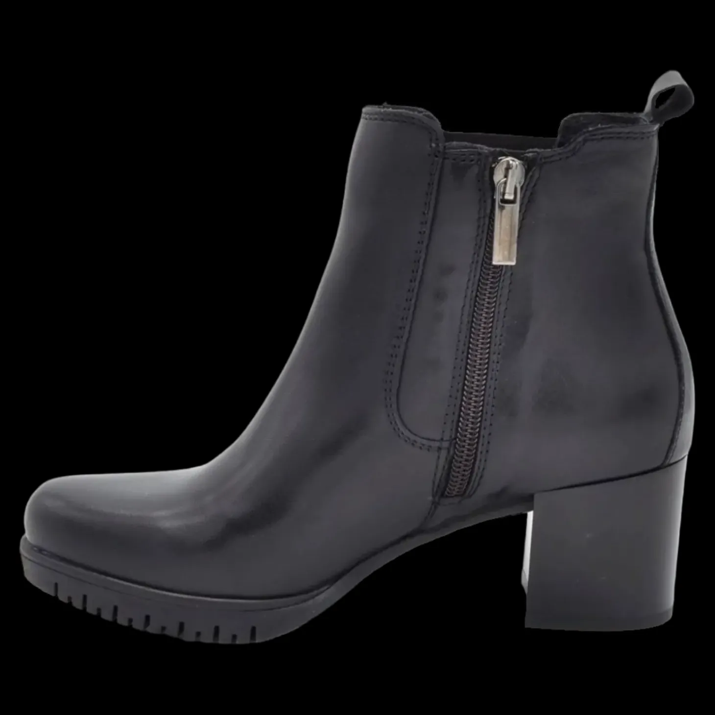 Valleverde Tronchetti Da Donna In Pelle Nero - 49354